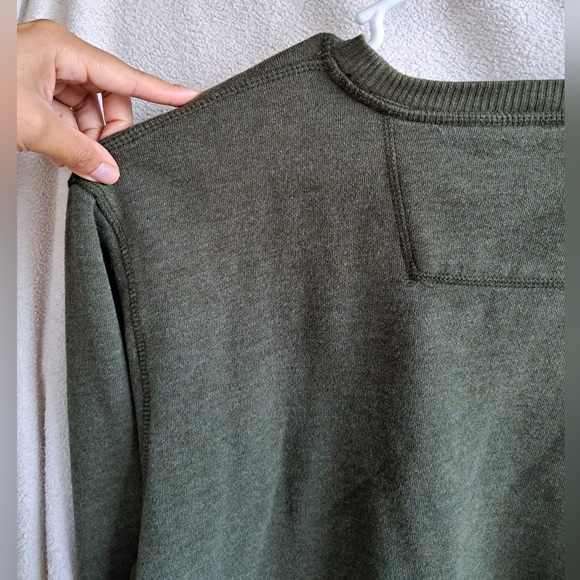 Men's G. H. Bass & Co Long Sleeve Pull Over Green Sweater - Picture 9 of 10